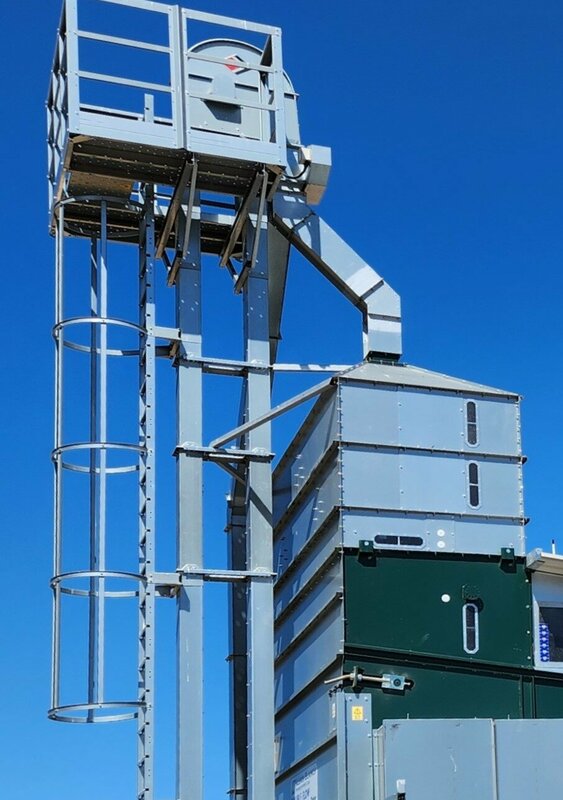 Grain Elevator into Alvan Blanch grain Dryer